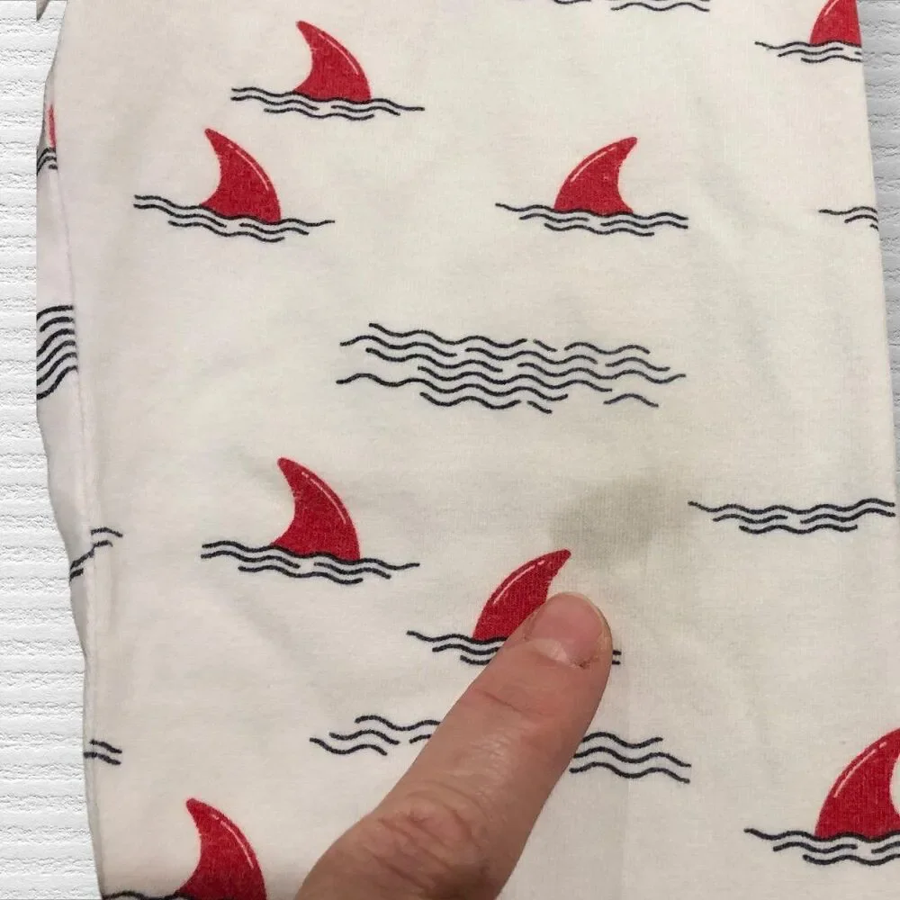Shark Fin Pajamas 2 Red Just Blanks